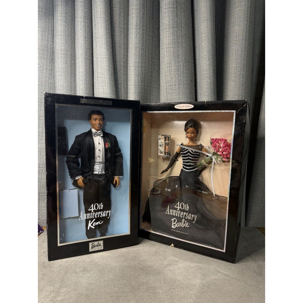 Barbie 40th Anniversary African American Barbie Ken Doll Collector Edition Lot